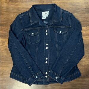 Live a Little Dark Blue Jean Jacket